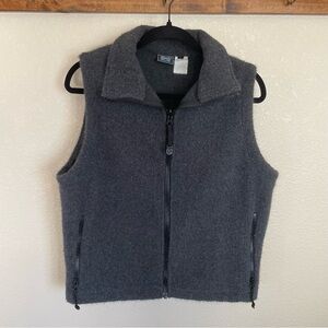 Vintage Black Ice Women’s L Grey Zip Up Vest Outdoor Cabincore Camping Hiking